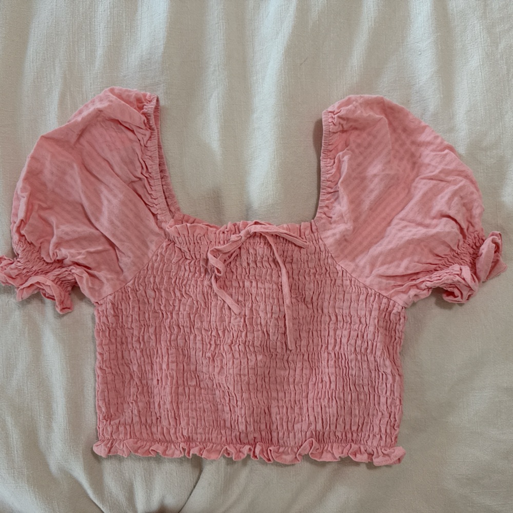 Altar'd State Pink Smocked Top